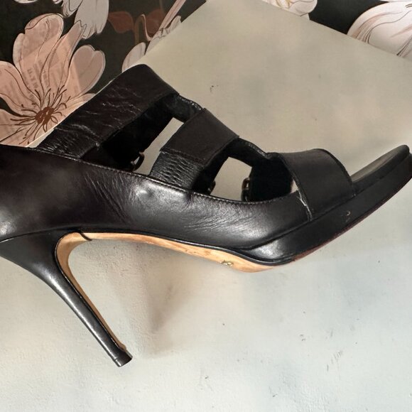 Cole Hann Black 4in Heels with 3 Adjustable straps w/ Open top-Size 8 - Picture 8 of 8